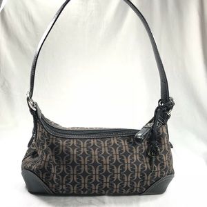 Fossil purse brown fabric and leather